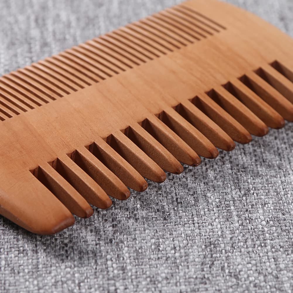 4 Pcs Wooden Beard Comb Double Sided Mustache Comb Beard Grooming Comb Fine Tooth Mustaches Comb Facial Hair Styling Comb for Men Beauty and Personal Care ccHuDE