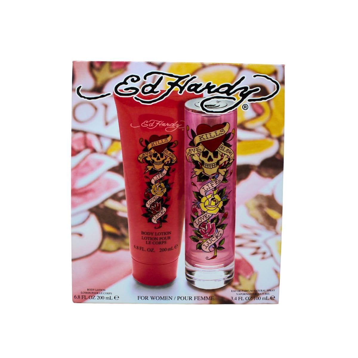 Christian Audigier Ed Hardy(W)(H/B)(Li Free) 2Pc Set(3.4Oz Edp Sp, 6.8Oz Body Lotion) Beauty & Personal Care ED HARDY