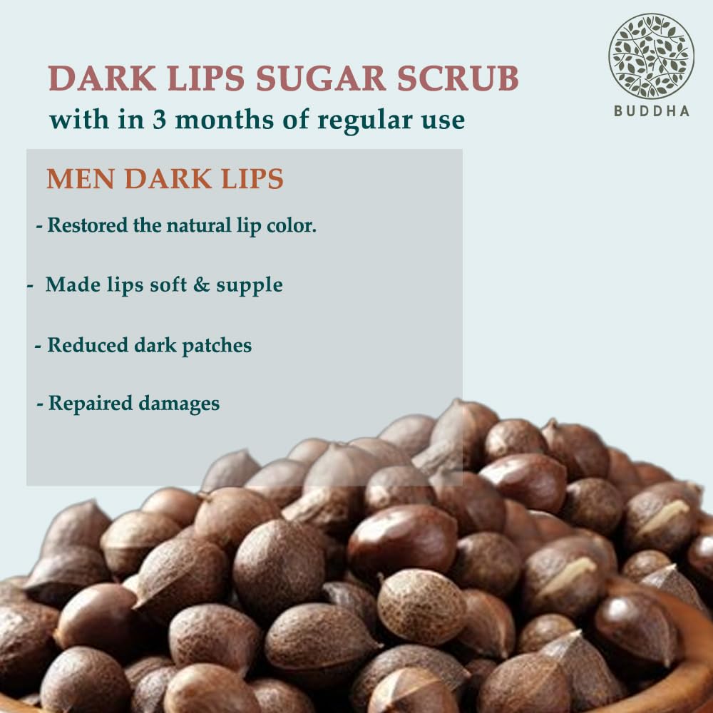 Buddha Natural Dark Smoky Lip Scrub for Men (25 Grams) Beauty and Personal Care Buddha Natural