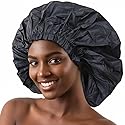 DONNA Super Jumbo Shower Cap - Comfortable Elastic Band, 100% Waterproof Hair Cap for Long Hair, Braids & Thick Styles, Reusable Big Shower Cap Beauty & Personal Care DONNA