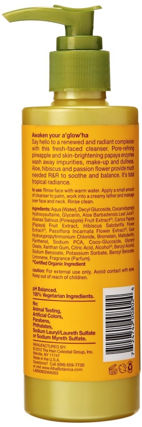 Alba Botanica hawaiian Facial Cleanser Pnapl Enz 8 Fz Beauty & Personal Care Alba Botanica