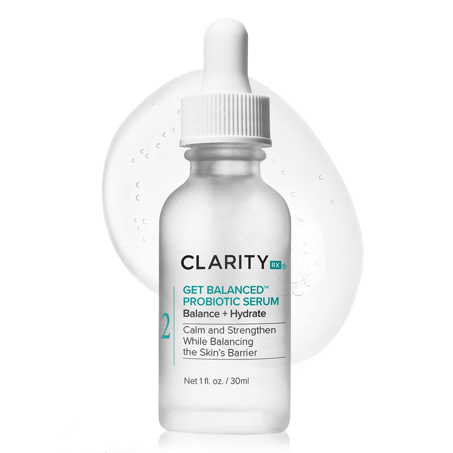 ClarityRx Get Balanced Probiotic Hydrating Face Serum, Natural Plant-Based Skin-Balancing Treatment with Hyaluronic Acid & Antioxidants for Normal Beauty & Personal Care ClarityRx