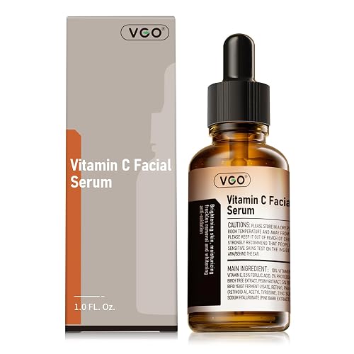 VGO Vitamin C Serum for Face, Vit C Anti Aging Serum with Hyaluronic Acid & Vitamina E, Deep Hydration Facial Care for All Skin Types, 1.01oz / 30ml Beauty & Personal Care VGO