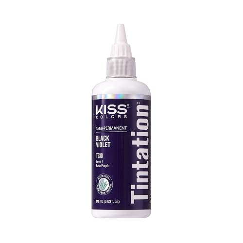 Red by Kiss Tintation Semi-Permanent Hair Color, Aloe Vera Water Based, Argan Oil, Olive Oil, Collagen & Keratin, Long-Lasting Color Dye (Black Beauty & Personal Care Red By Kiss