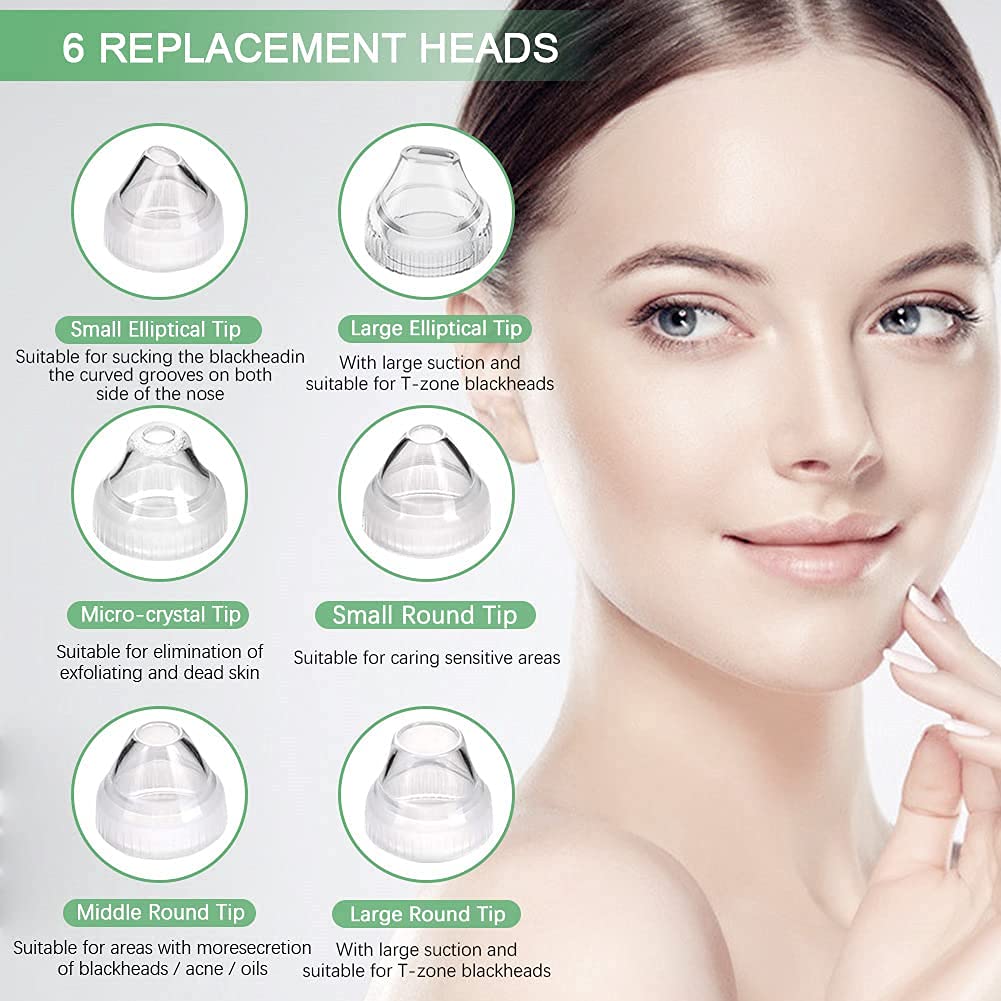Blackhead Remover Pore Vacuum, ?[FDA Certification] ? WiFi Visible Facial Pore Cleanser with HD Camera Pimple Acne Comedone Extractor Kit with 6 Beauty & Personal Care prabensei