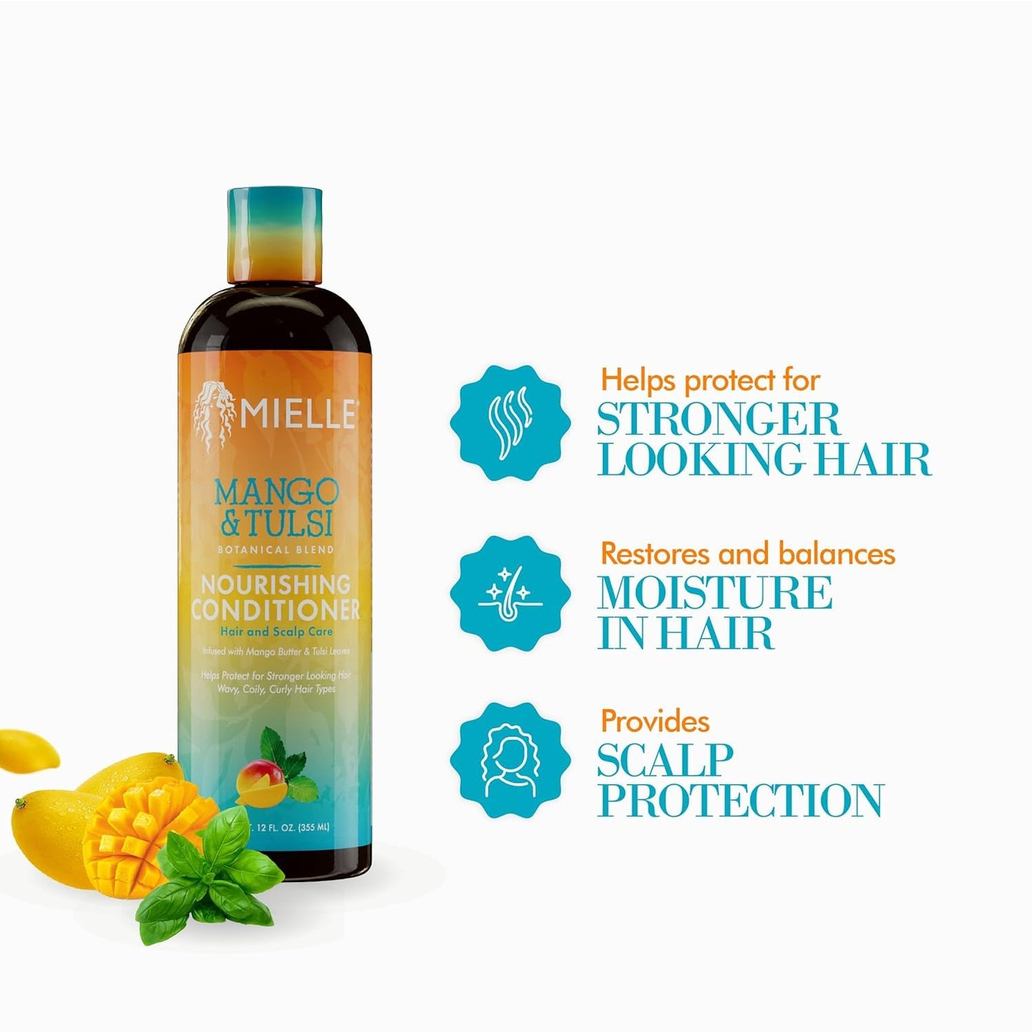 Mielle Organics Mango & Tulsi Nourishing Conditioner (12 Oz) Beauty & Personal Care Mielle Organics