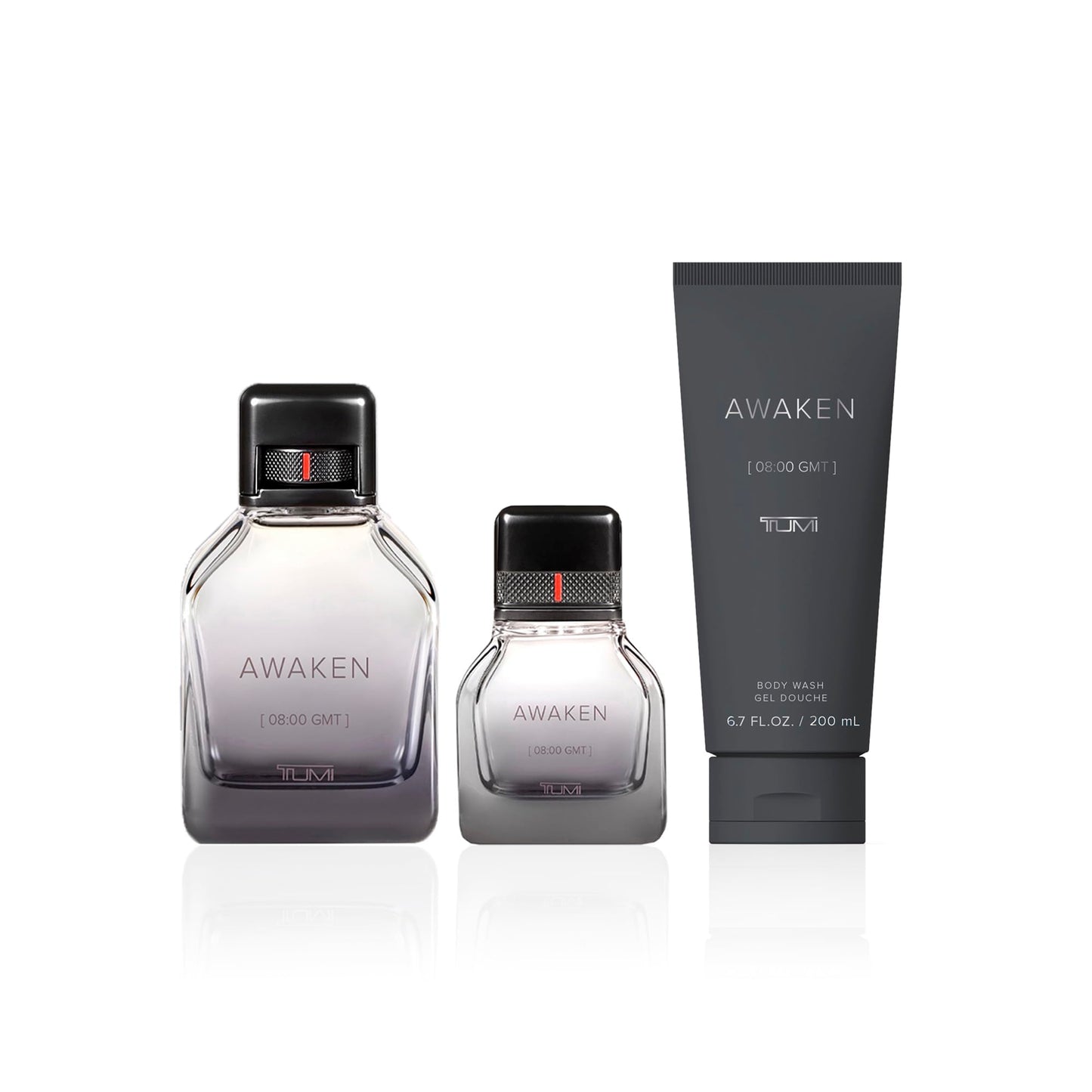 TUMI AWAKEN [08:00 GMT] Gift Set - Refreshing Cologne & Body Wash for Men - 3.4 oz & 1.0 oz Eau de Parfum, 6.7 oz Body Wash Beauty & Personal Care TUMI