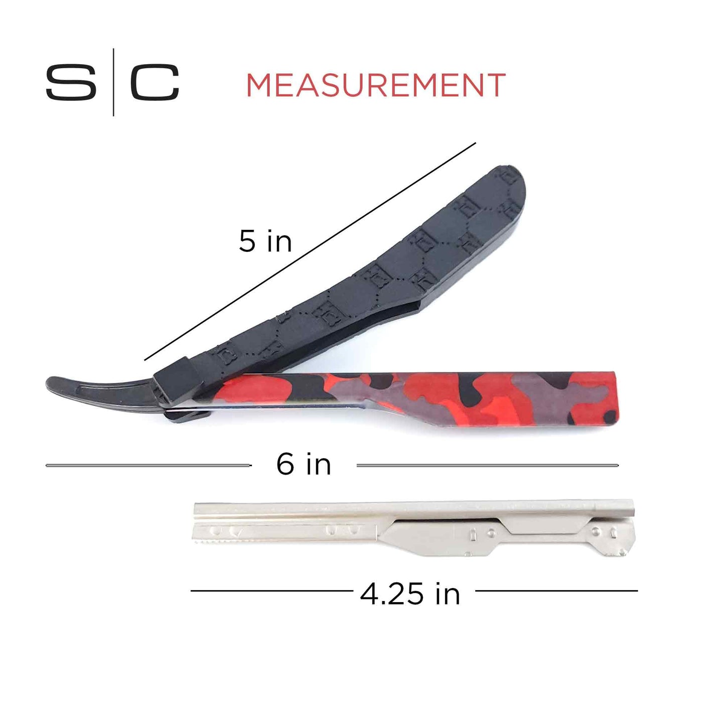 StyleCraft x Deluxe Line Professional Barber Straight Razor Camo Red (Blade not included) Beauty and Personal Care Stylecraft