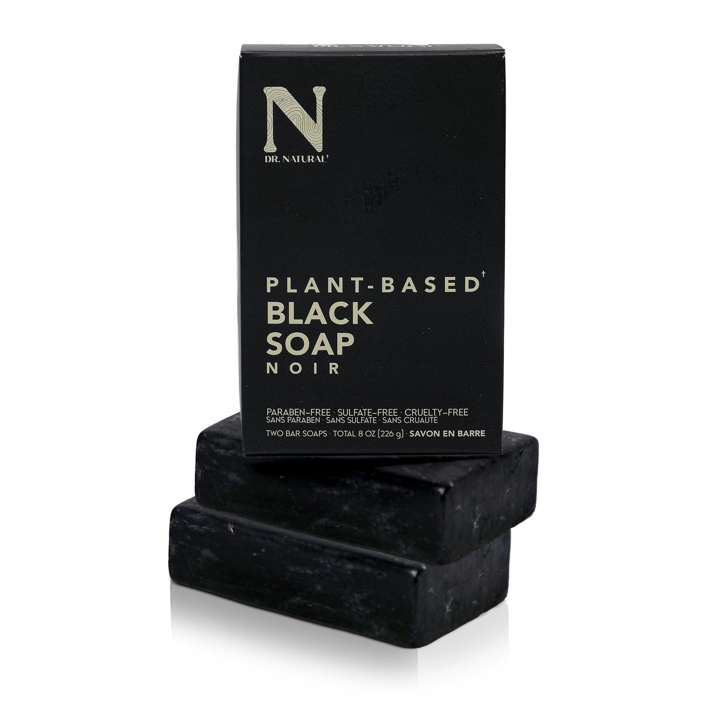 Dr. Natural Black Bar Soap - Gentle Moisturizing Soap Bar - Anti Acne and Blemishes - Moisturizing, Pore Cleanser - Natural African Body Wash - 2 pcs Beauty & Personal Care Dr. Natural