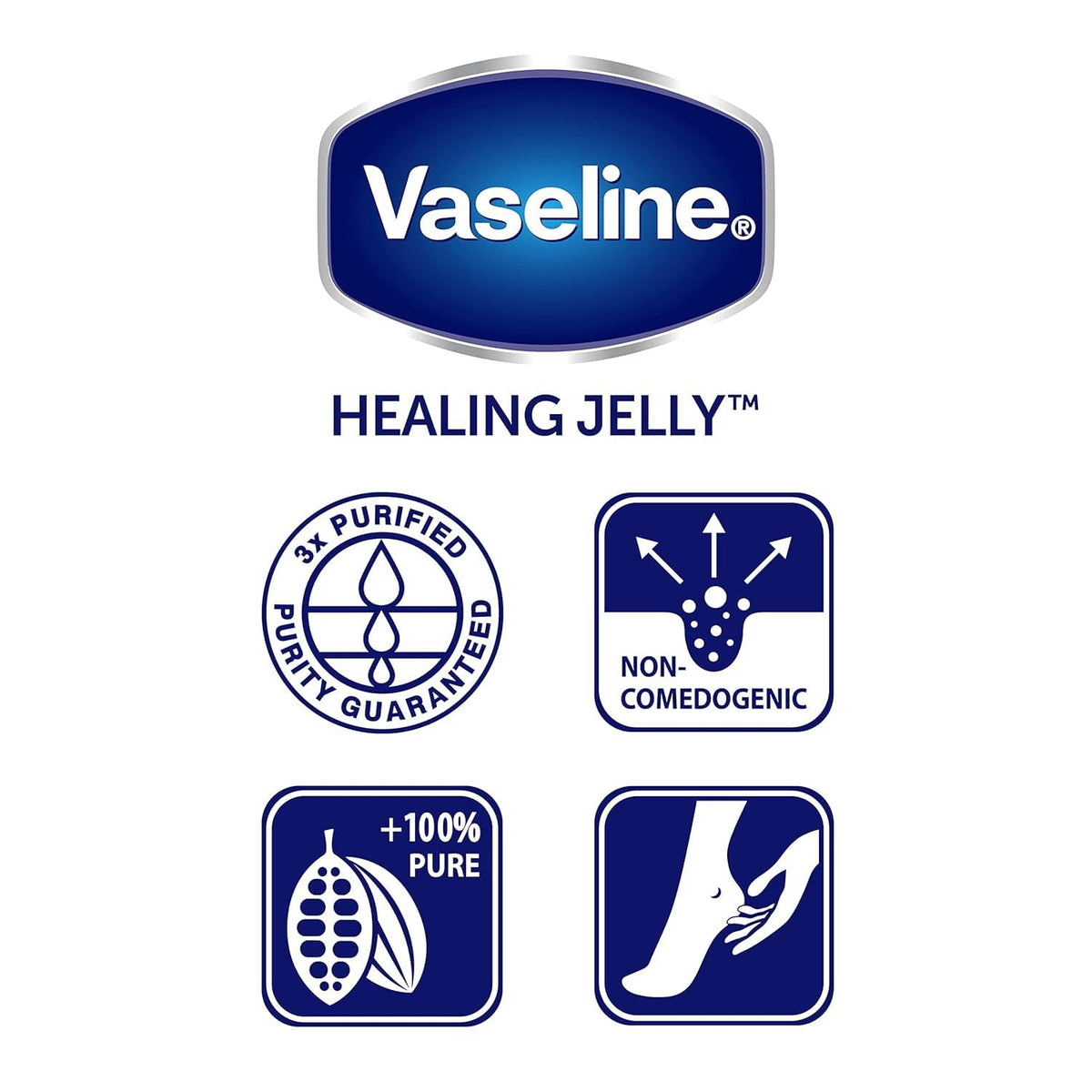 Vaseline Rich Conditioning Petroleum Jelly, Cocoa Butter 7.5 oz (Pack of 12)