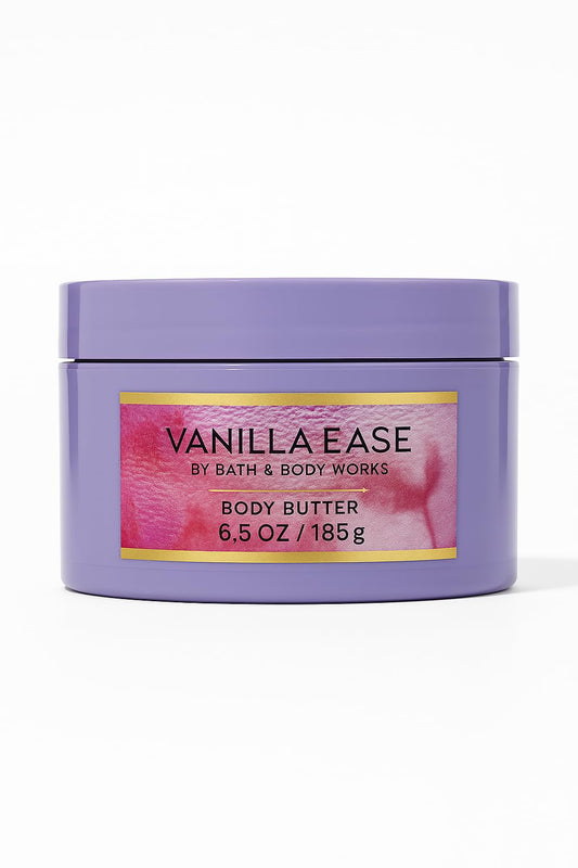 Bath & Body Works Vanilla Ease Body Butter 8 oz / 226 g with Lavender Blossoms Creamy Vanilla and Soft Cedarwood Beauty & Personal Care Bath & Body Works