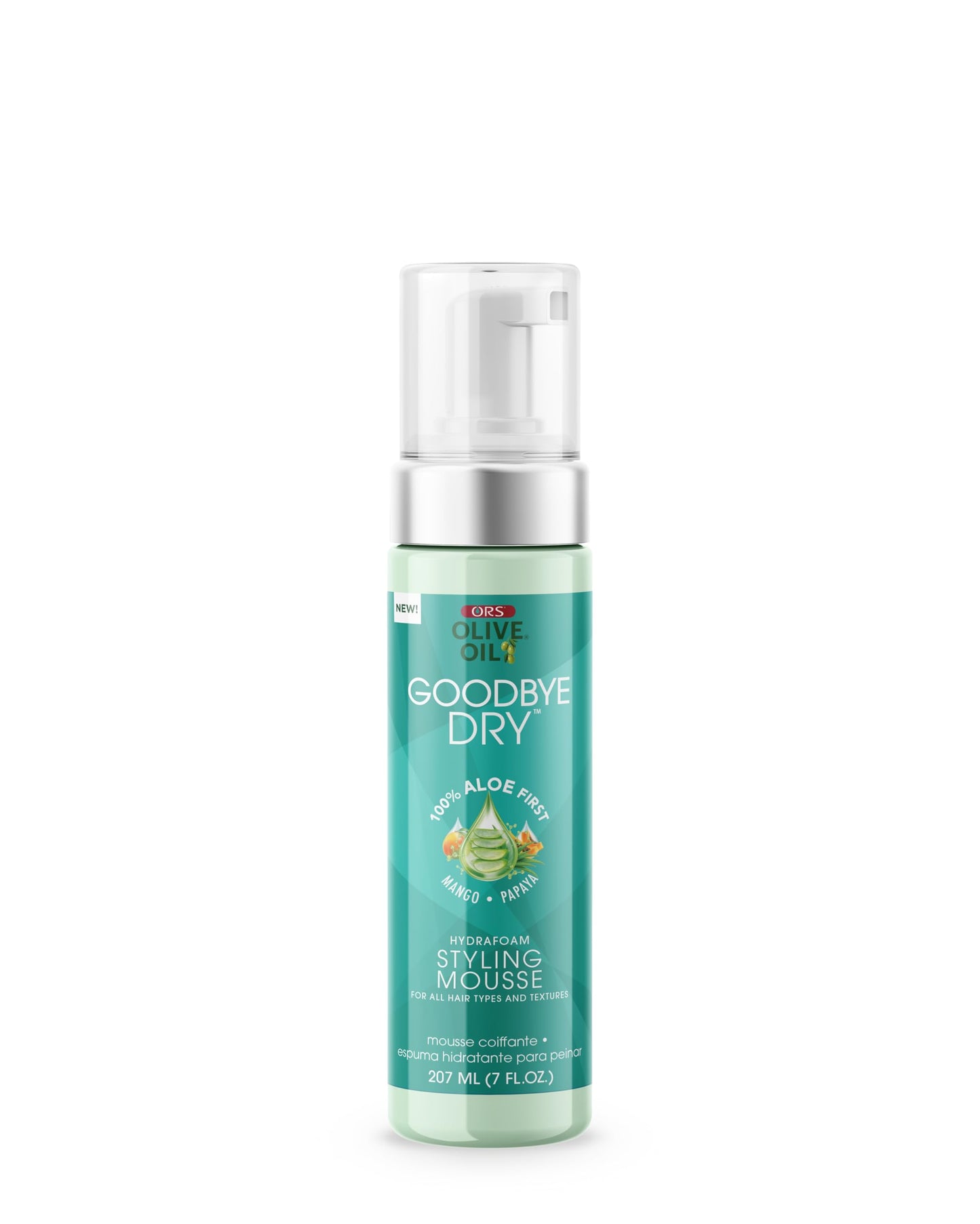 ORS Olive Oil Goodbye Dry Hydrafoam Styling Mousse with Aloe, Mango & Papaya, Hydration & Nourishing for all Hair Types and Textures 7 Ounces Beauty & Personal Care ORS