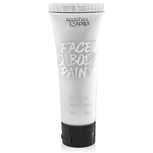 Face and Body Paint Cream, 30ml - Pretend Costume and Dress Up Makeup by Splashes & Spills (White) Beauty & Personal Care splashes & spills