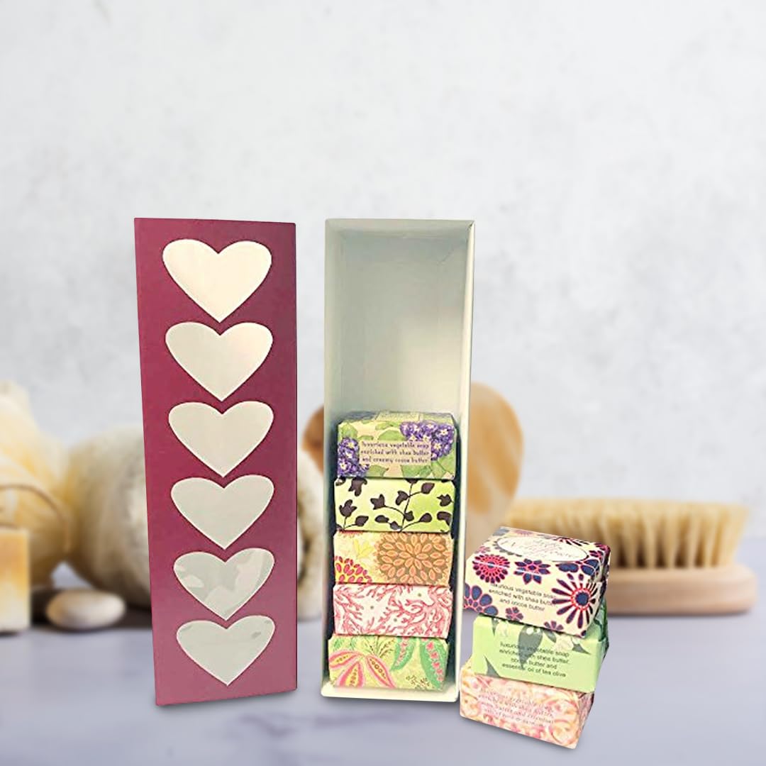 Jolitee French Milled Botanical Soap Sampler Set- Individually Wrapped Vegetable-Based Mini Soaps with Essential Oils, Shea Butter, and Natural Beauty & Personal Care Jolitee