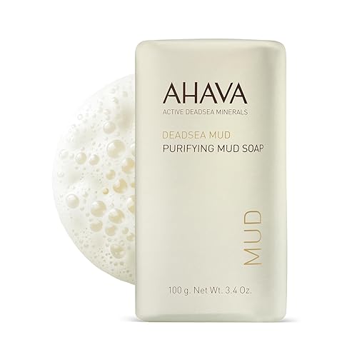 AHAVA Purifying Dead Sea Mud Soap - Face & Body Cleansing Bar to Purify the Skin, Enriched with Exclusive Mineral Blend of Dead Sea Osmoter and Dead Beauty & Personal Care AHAVA