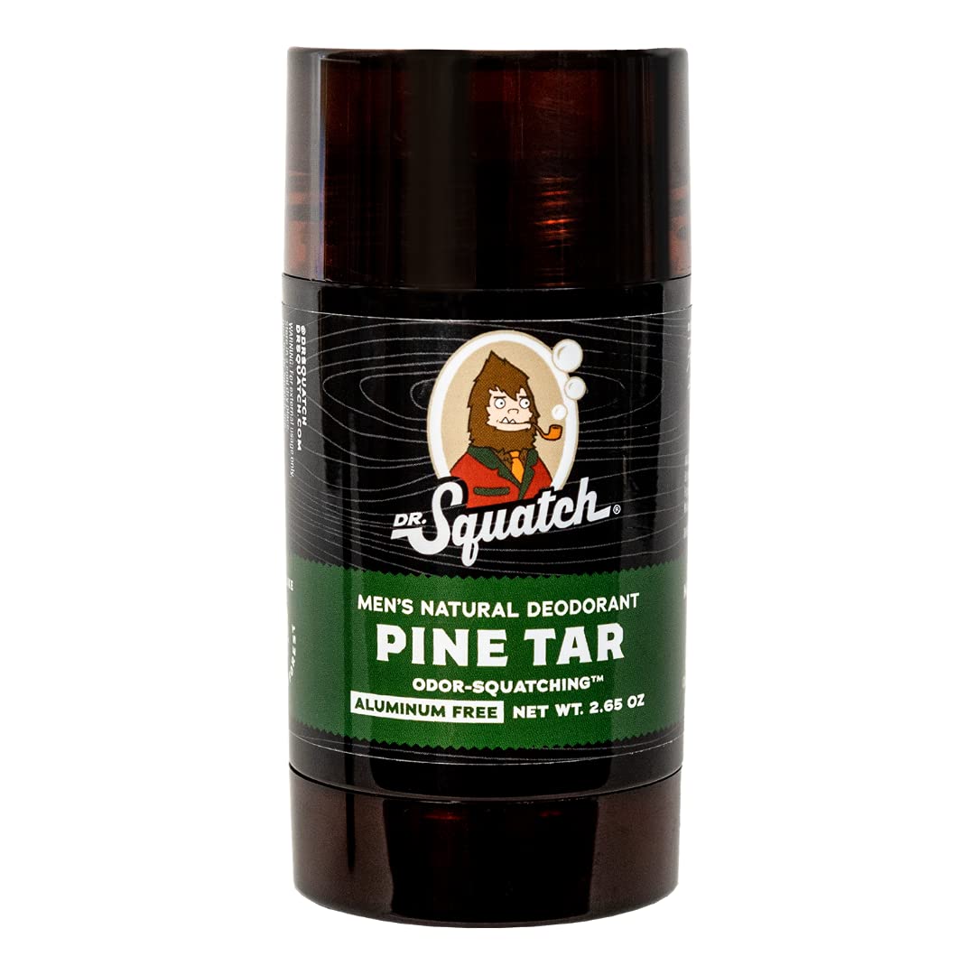Dr. Squatch Natural Deodorant for Men - Odor-Squatching Men's Deodorant Aluminum Free - Pine Tar 2.65 oz (1 Pack) Beauty and Personal Care Dr. Squatch