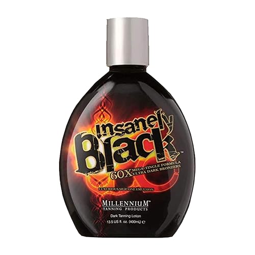 Millennium Tanning Insanely Black 60x, Mega Tingle Dark Tanning Lotion, 13.5 Ounces Beauty & Personal Care Millennium Tanning