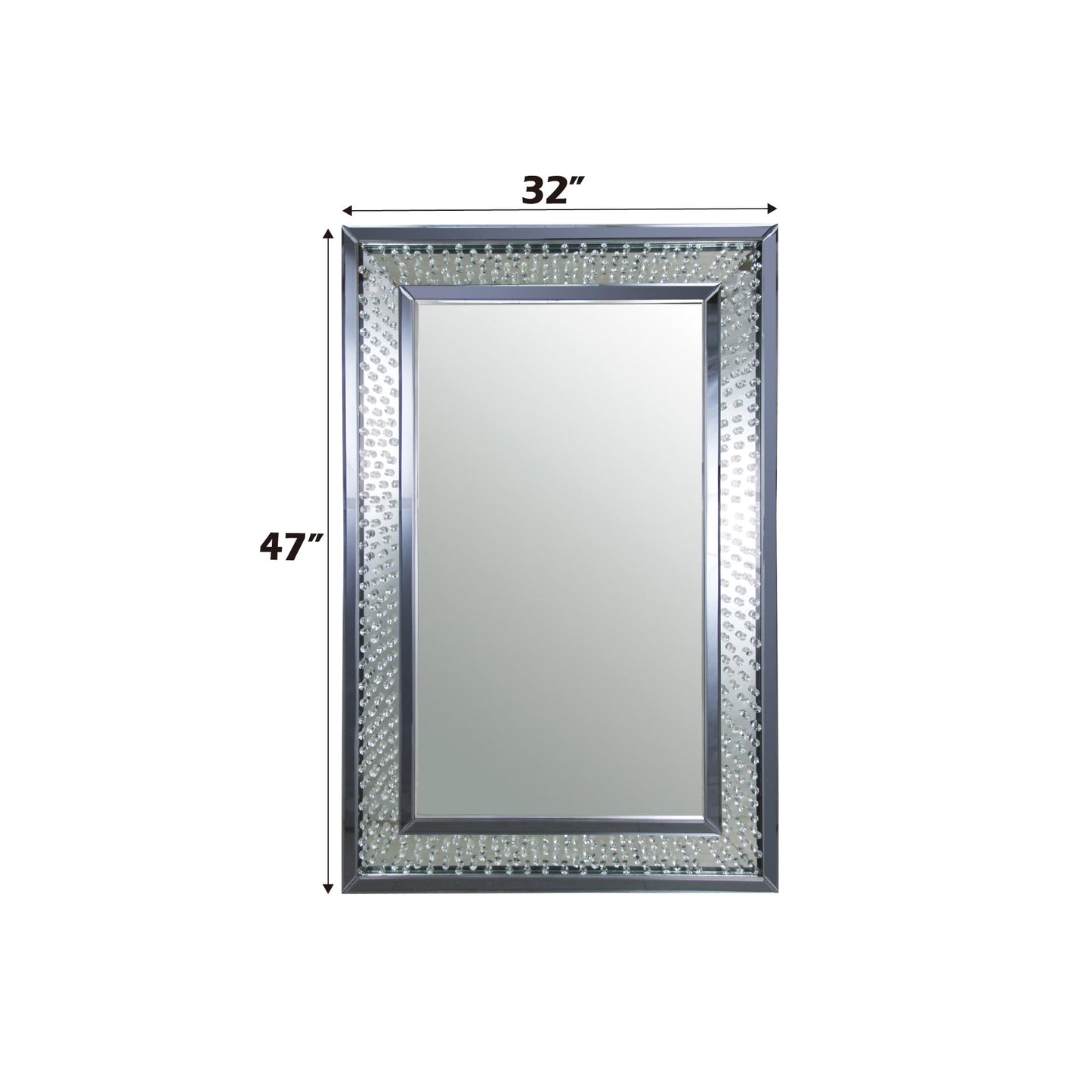 ACME Nysa Accent Mirror (Wall) - 97387 - MIrrored Beauty and Personal Care Acme