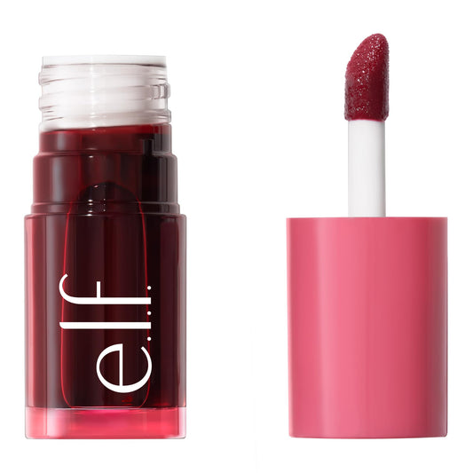 e.l.f. Sheer For It Blush Tint, Multi-Use, Long-Lasting Lip & Cheek Makeup, Creates A Natural Flush Finish, Vegan , Left On Red Beauty & Personal Care e.l.f.
