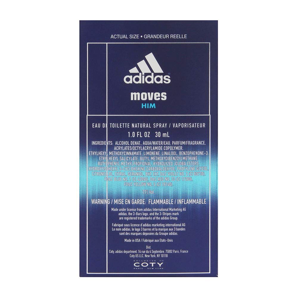Adidas Moves By Adidas For Men, Eau De Toilette Spray, 1-Ounce Bottle Beauty & Personal Care adidas