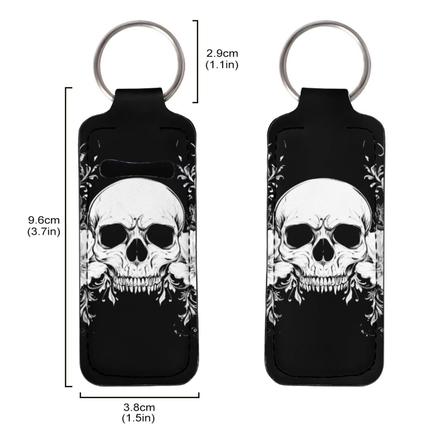 Baxinh Skull Printed Chapstick Holder Lip Balm Holder Lipstick Sleeve Pouch Lip Gloss Holder Marble Stocking Stuffers Gift for Women Beauty and Personal Care Baxinh