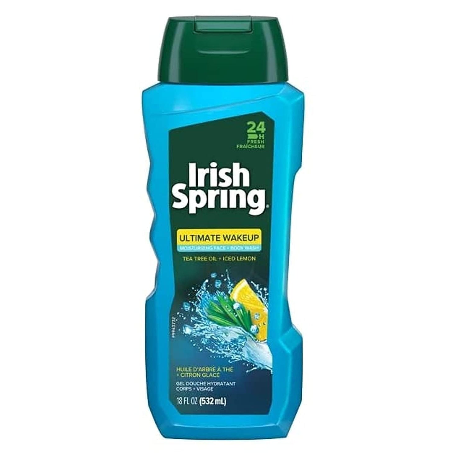 Irish Spring Ultimate Wake Up Tea Tree Face & Body Wash for Men, Moisturizing Body Wash Washes Away Bacteria - 18 Fl. Oz Beauty & Personal Care Irish Spring