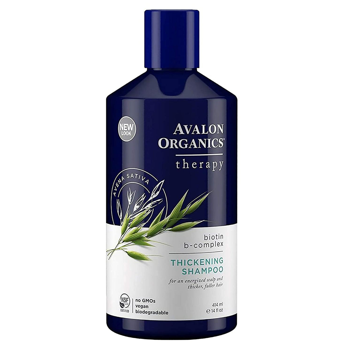 Avalon Organics Thickening Shampoo Complex (Packaging may vary), Biotin B, 14 Fl Oz