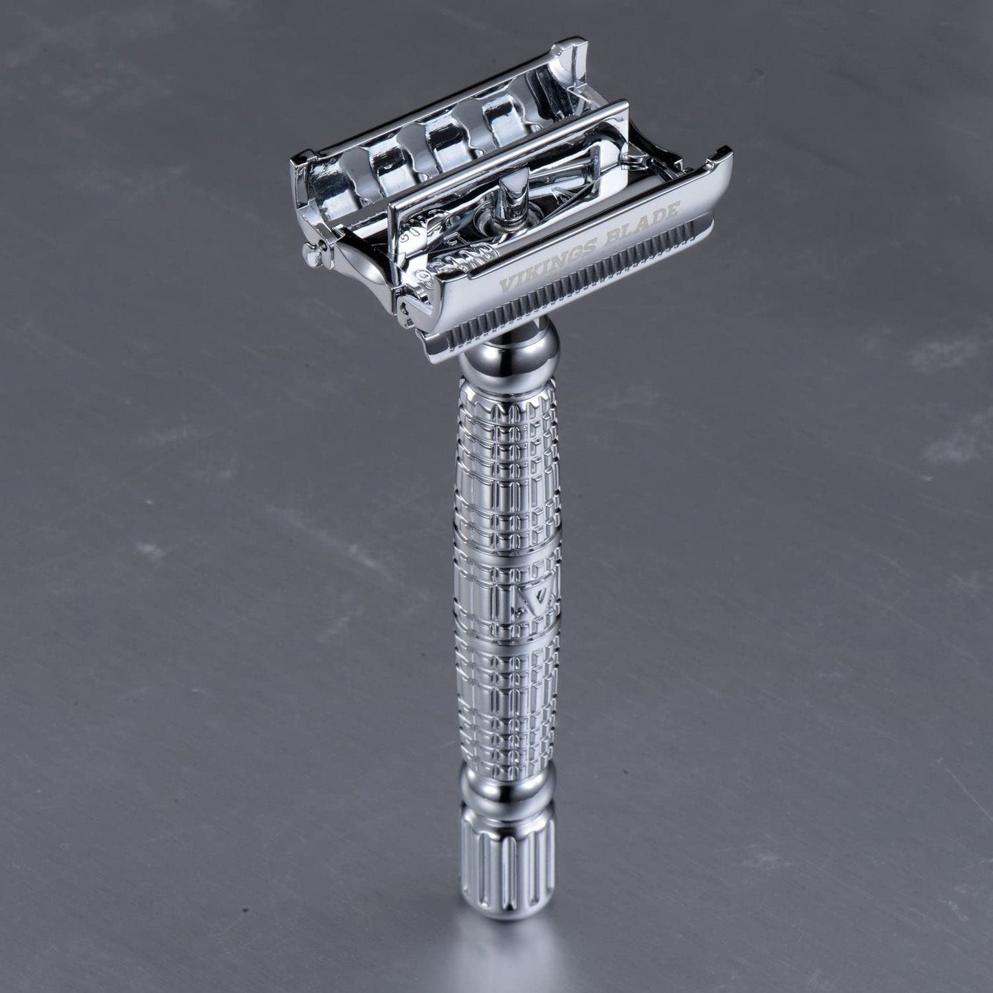 VIKINGS BLADE Double Edge Safety Razor for Men + 5 Swedish Steel Blades + Luxury Case. Long Handle. Smooth, Reusable, Eco-Friendly (The Vulcan) Beauty and Personal Care Vikings Blade