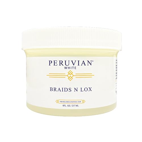 Peruvian white Braid, Loc, and Edge Gel for Relaxed & Natural Hair (EXTRA HOLD), 8 oz. (Regular Unscented) Beauty & Personal Care Peruvian white