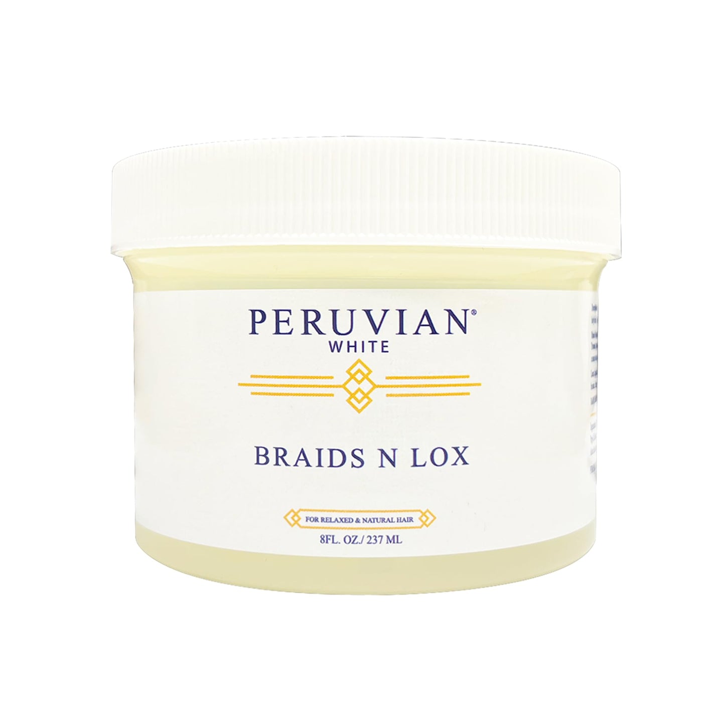 Peruvian white Braid, Loc, and Edge Gel for Relaxed & Natural Hair (EXTRA HOLD), 8 oz. (Regular Unscented) Beauty & Personal Care Peruvian white
