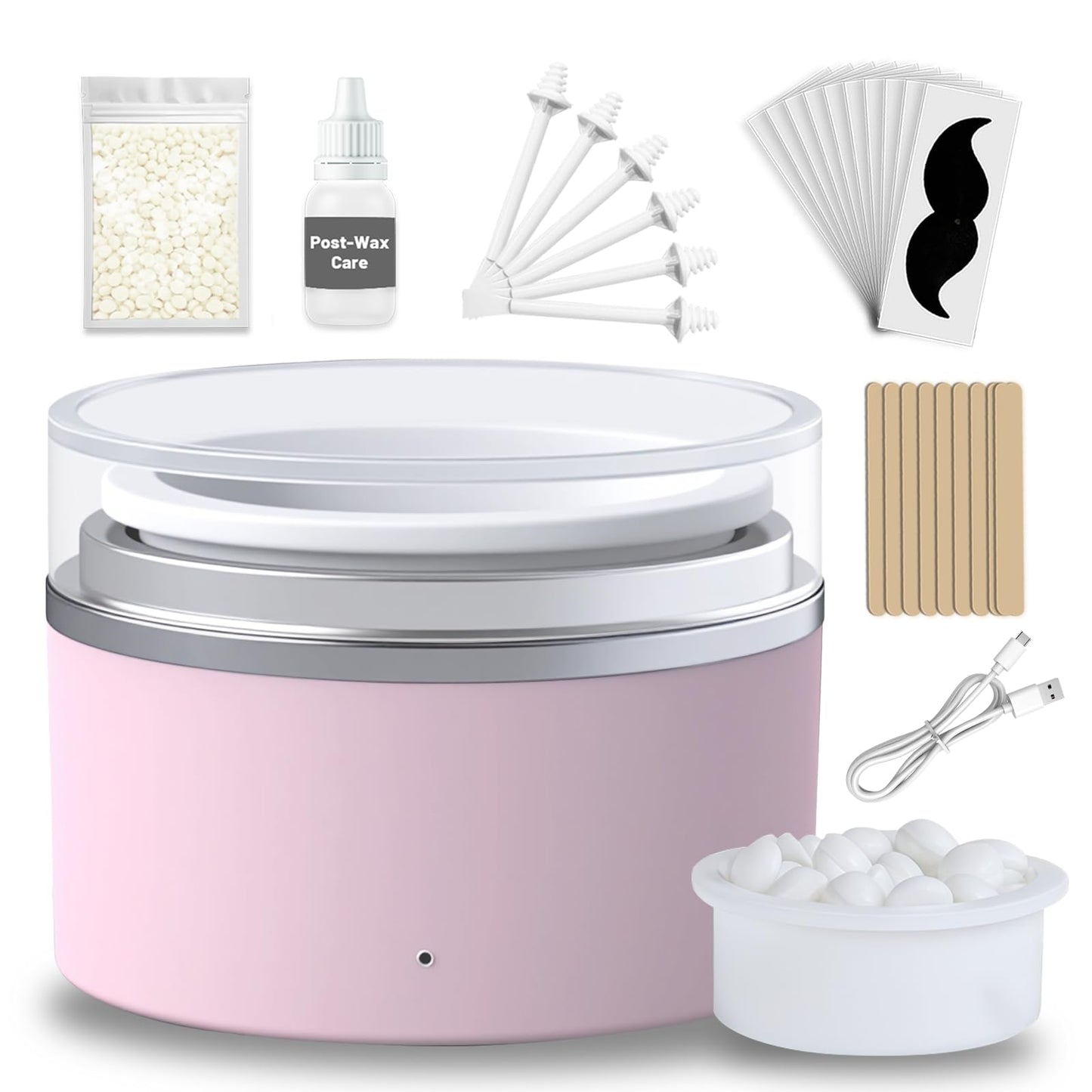 Mini Nose Wax Kit, Painless Ear Hair Removal Kit, Portable Nose Hair Waxing Kit Including 100g Wax Beads, 10 Applicators, 30 Nose Hair Sticks, 10 Beauty and Personal Care Wokyo
