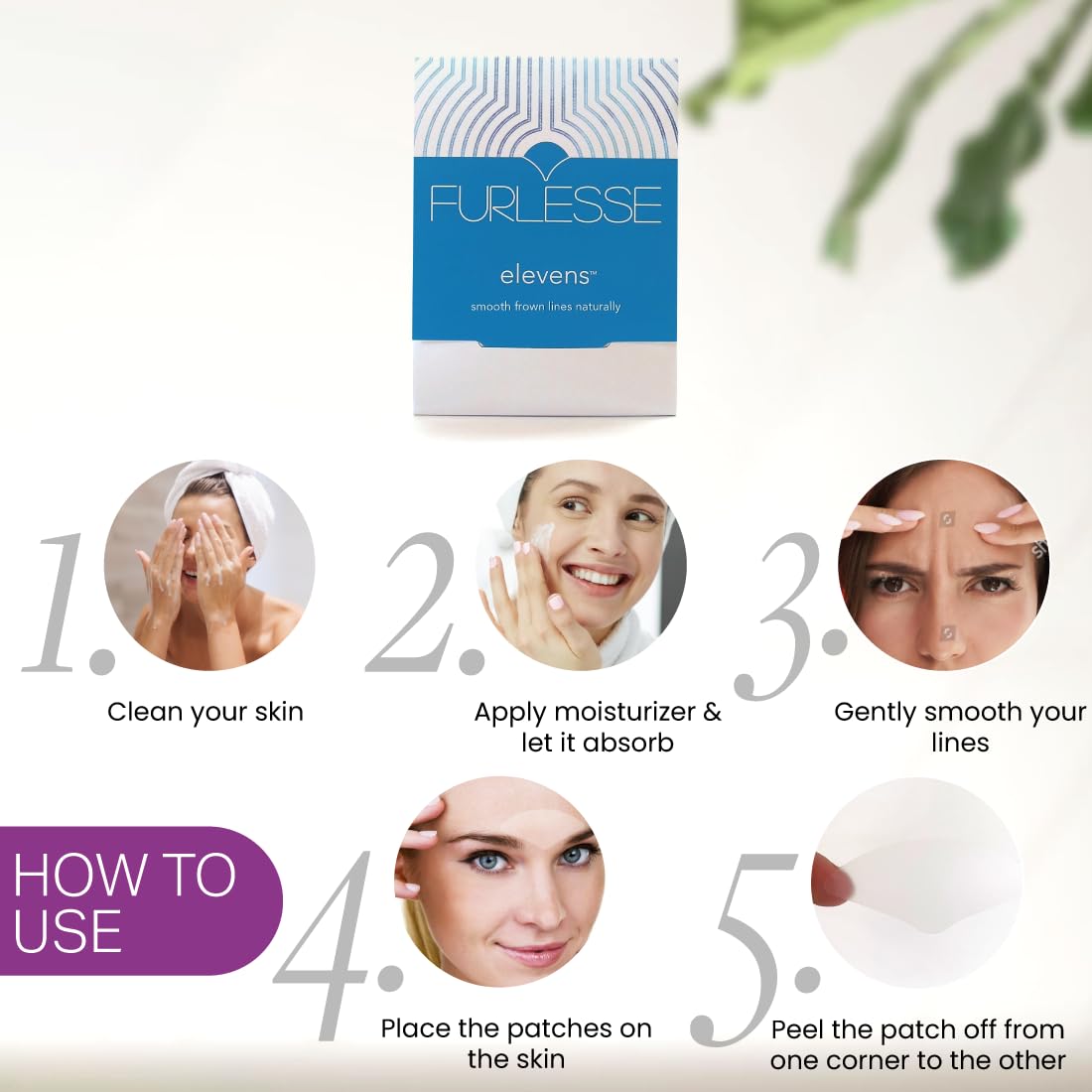 Furlesse Elevens Wrinkle Patches – 30 Non-Invasive Overnight Anti-Wrinkle Patches for Frown Lines, Anti-Aging Skincare, 30-Day Supply Beauty & Personal Care Furlesse