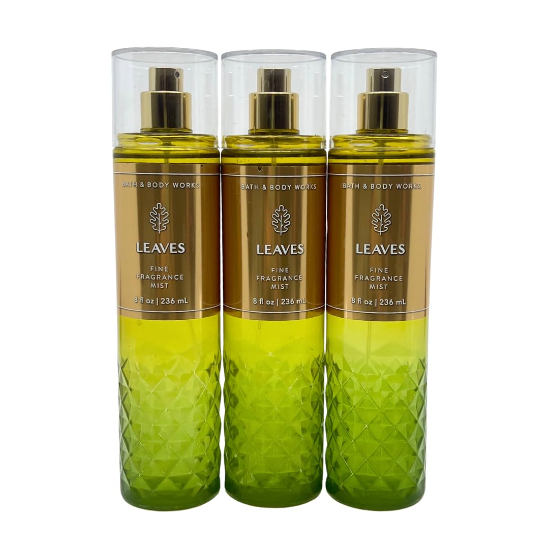 Bath & Body Works Leaves Fine Fragrance Mist 8 fl oz - Pack of 3 Beauty & Personal Care Bath & Body Works