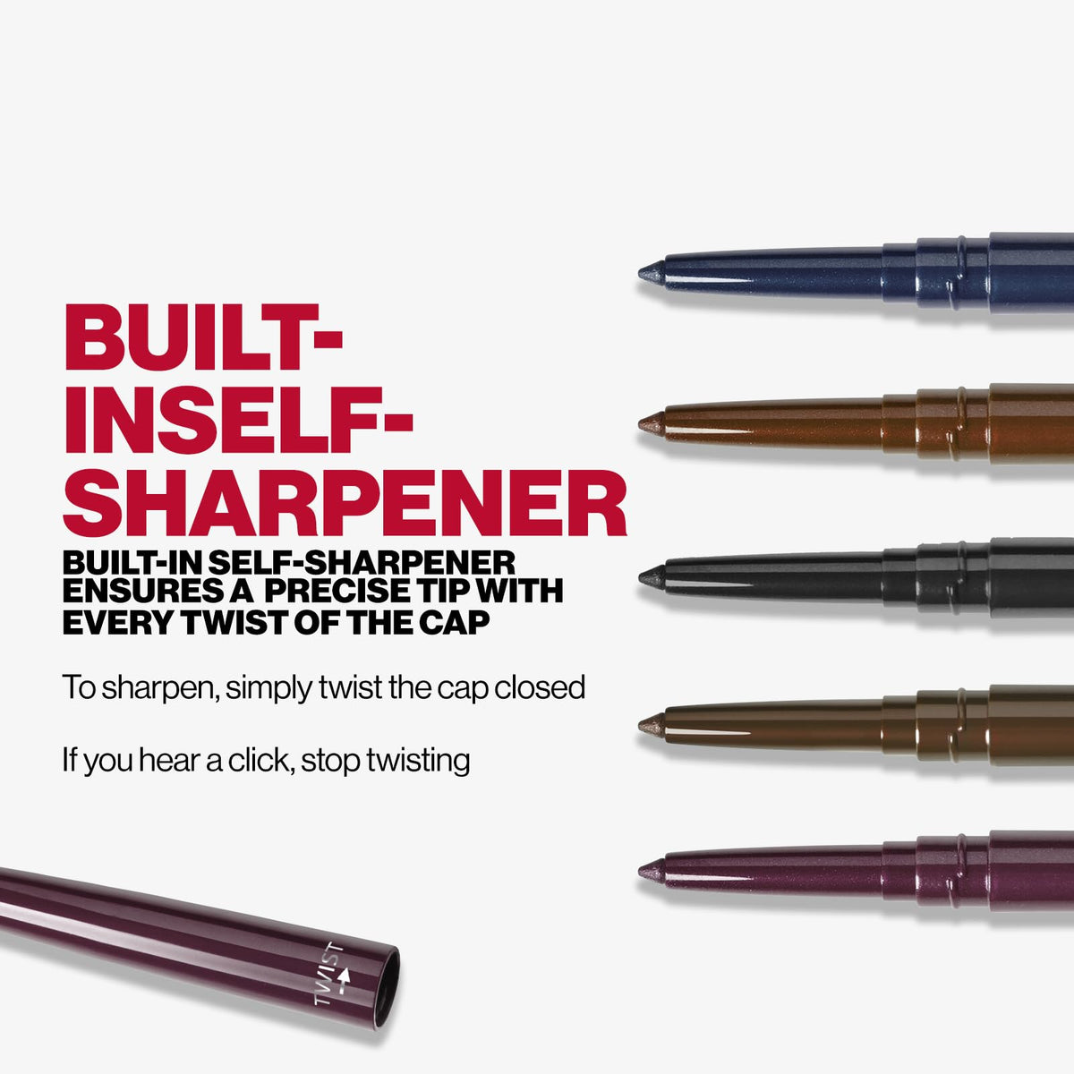 Smashbox Always Sharp Longwear Kohl Eyeliner Pencil | Self-Sharpening Cap When You Twist | Long Lasting, Waterproof Eyeliner, 0.01 Ounce, French Navy Beauty & Personal Care Smashbox