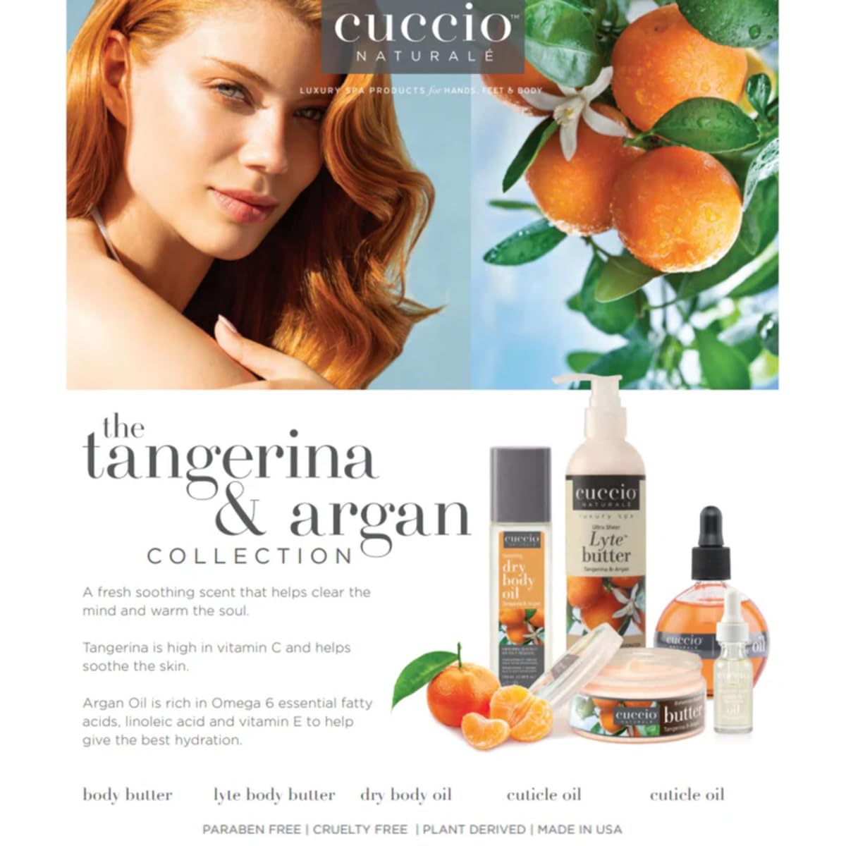 Cuccio Naturale Hydrating Dry Body Oil - Tangerine & Argan - Lightweight Non-Greasy Moisturizer for Soft, Nourished Skin, 3.38 fl oz Beauty & Personal Care Cuccio