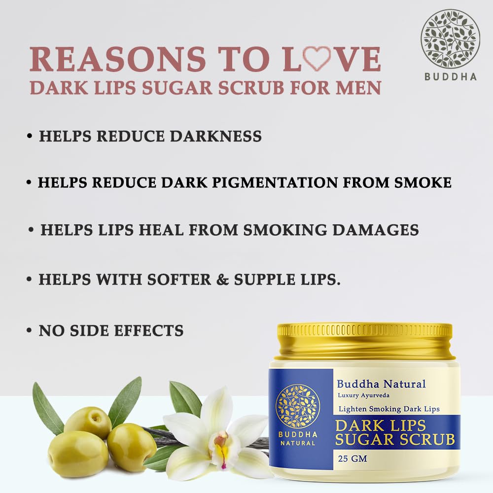 Buddha Natural Dark Smoky Lip Scrub for Men (25 Grams) Beauty and Personal Care Buddha Natural