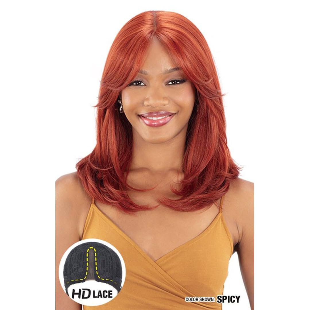 Shake-N-Go Equal Synthetic Curtain Bang Hd Lace Wig - Sage (HI-VANILLA)
