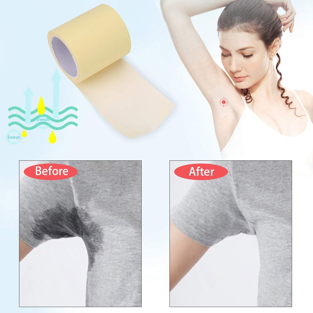 Unisex Antiperspirant Pad,Disposable Armpit Sheet Sweat Prevention Pads Transparent Underarm Shielding Antiperspirant Pad,600cm Beauty and Personal Care SolUptanisu