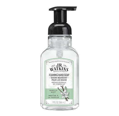 Hand Soap, Foaming, 9 fl oz, Vanilla Mint Vanilla Mint Beauty & Personal Care J.R. Watkins