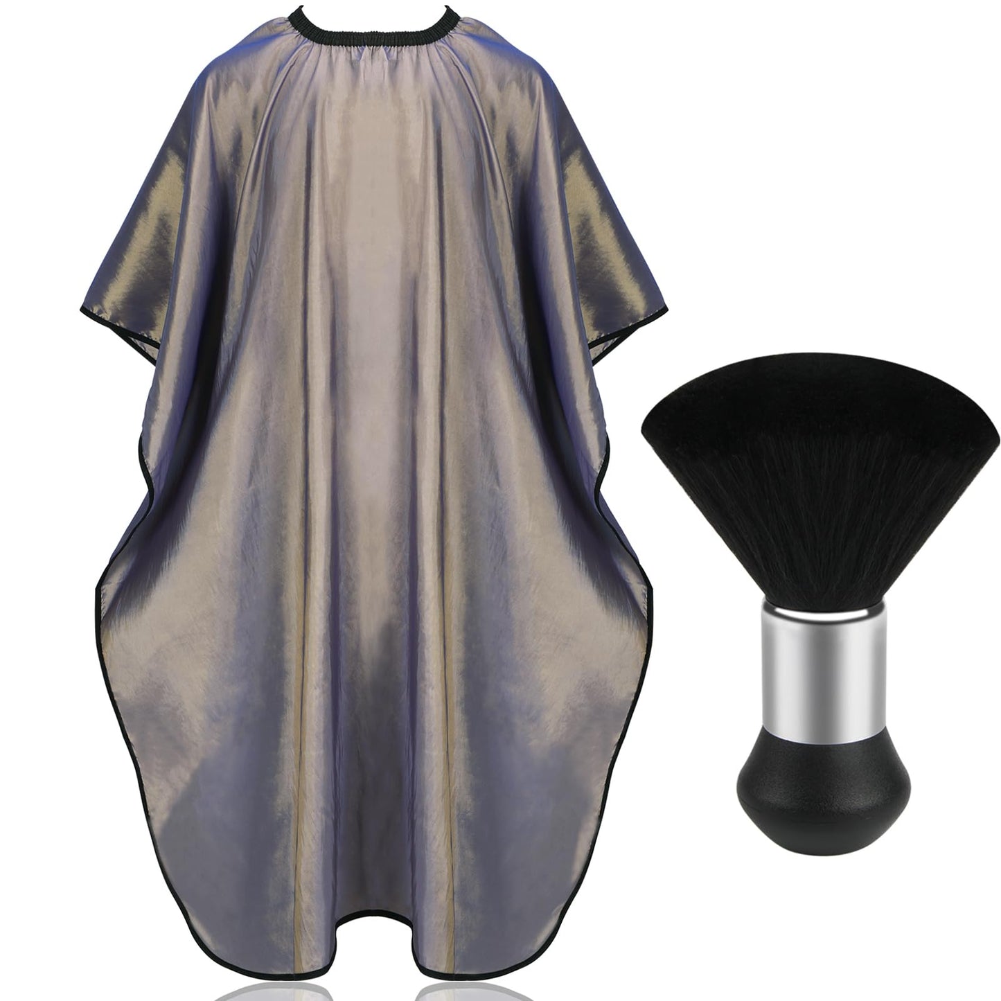 FEBSNOW Professional Hair Cutting Cape with Neck Duster Brush, Salon Barber Cape, Hair Cutting Accessories (Gray) Beauty and Personal Care FEBSNOW Default Title