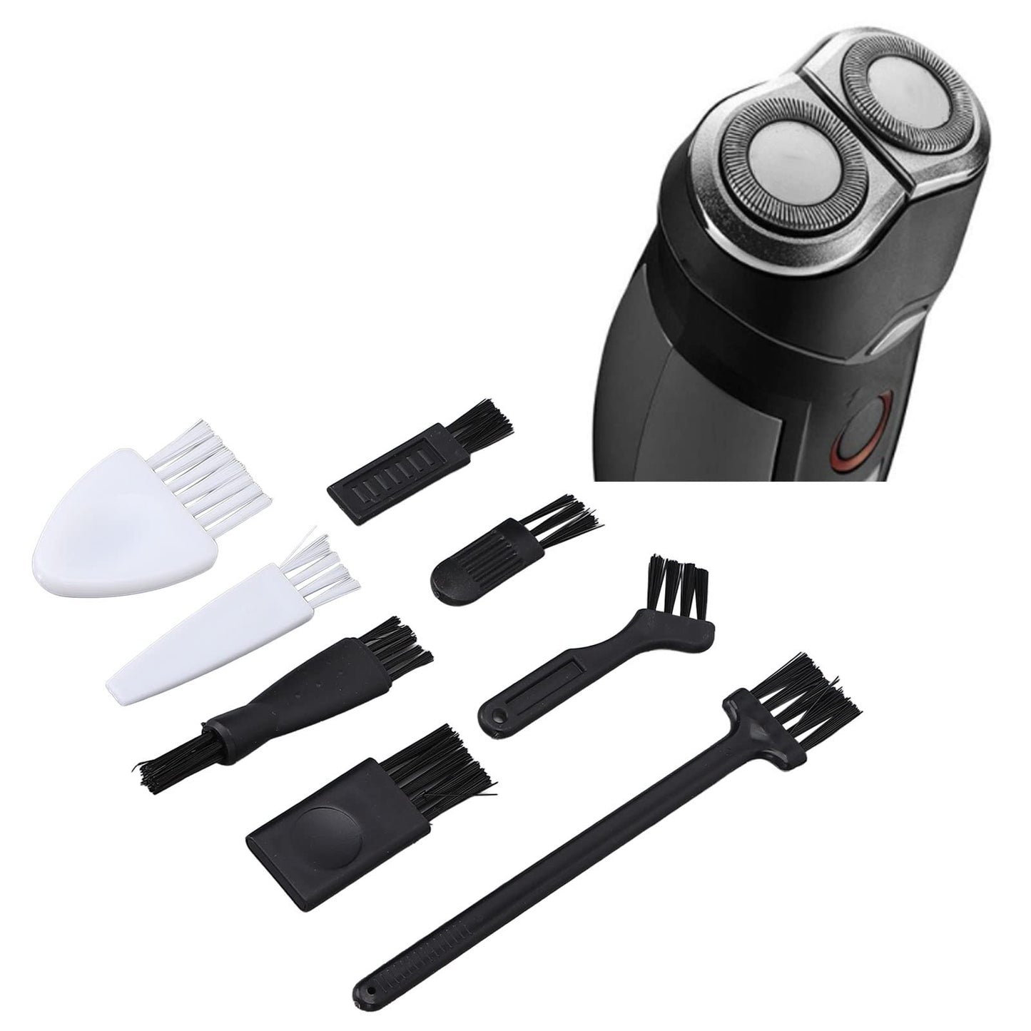 OVAQUIXI 8pcs Shaver Cleaning Brush, Ergonomic Non Slip Handle Soft Brush Hair with PP Material for Home Appliances Beauty and Personal Care OVAQUIXI