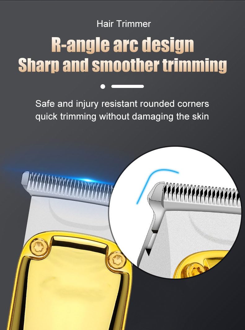 Hair Clippers for Men Professional Cordless & Trimmer Set Super Quiet for Cutting Kit with LED Display 5W Powerful Motor for Barber Home Use Beauty and Personal Care GLESVOWIO