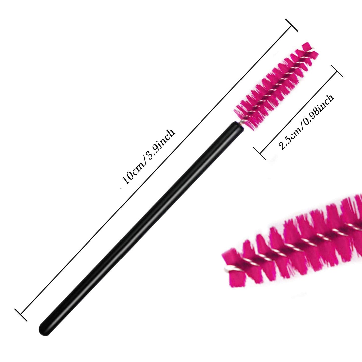 100PCS Disposable Eyelash Mascara Brushes for Eye Lashes Extension Eyebrow and Makeup(Rose) Beauty & Personal Care GUMIKE