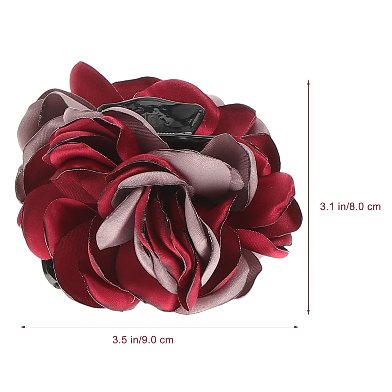 Lurrose 4Pcs Ribbon Hair Claws Large Claw Clamps Rose Flower Bow Jaw Hair Clip Barrette Ponytail Holders for Girls Women Beauty & Personal Care Lurrose