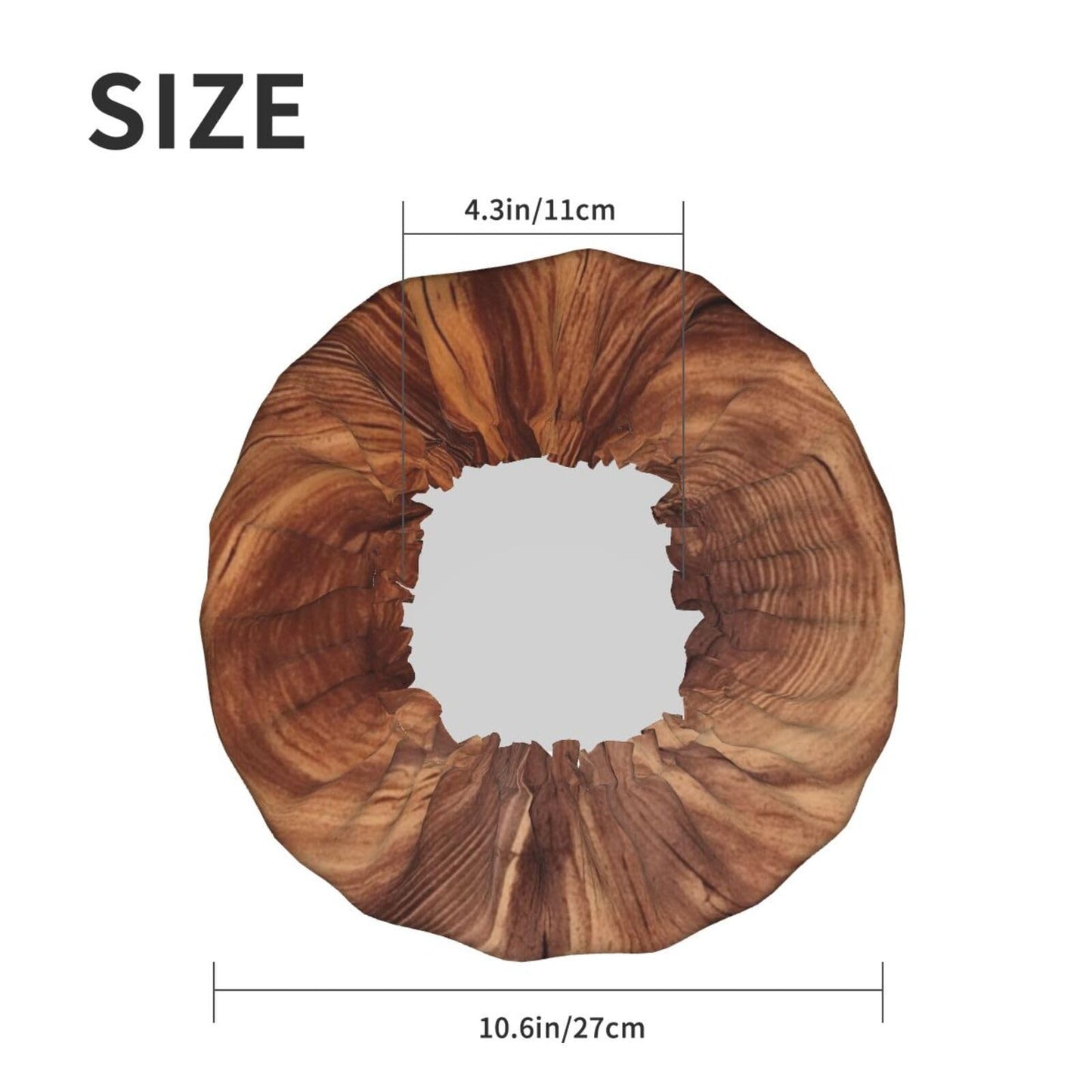 Brown Wood Grain Shower Cap for Women Men Large Reusable Shower Bonnet Double-Layer Waterproof Bath Caps Elastic Band Hair Hat for All Hairstyles Beauty and Personal Care BWLHJKE