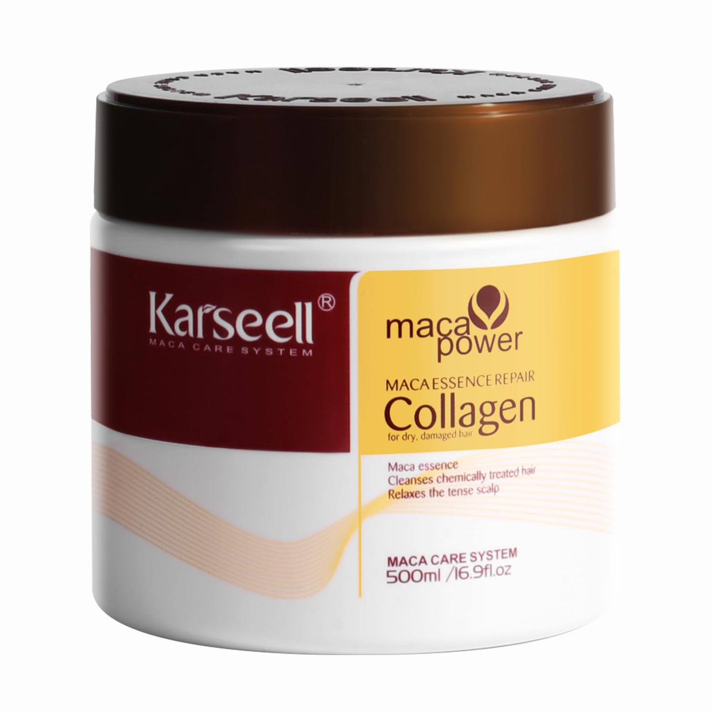 Karseell Collagen Hair Treatment Deep Repair Conditioning Argan Oil Collagen Hair Mask Essence for Dry Damaged Hair All Hair Types 16.90 oz 500ml Beauty and Personal Care Karseell