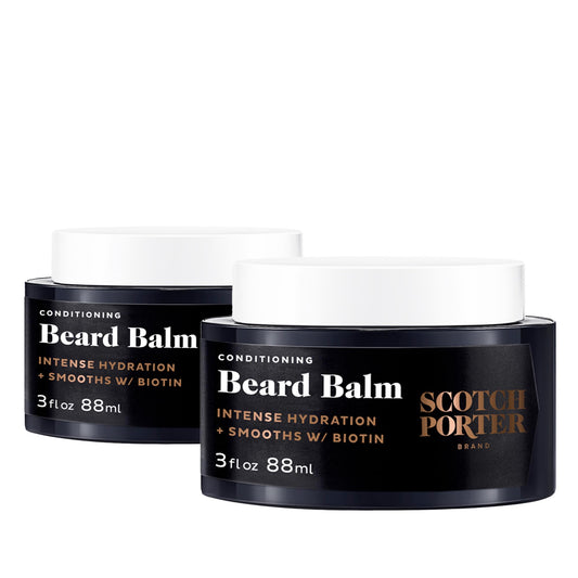 Scotch Porter Conditioning Beard Balm Twin Pack - Smooth, Shape, Moisturize & Soften Coarse, Dry Facial Hair while Encouraging Growth Beauty and Personal Care Scotch Porter