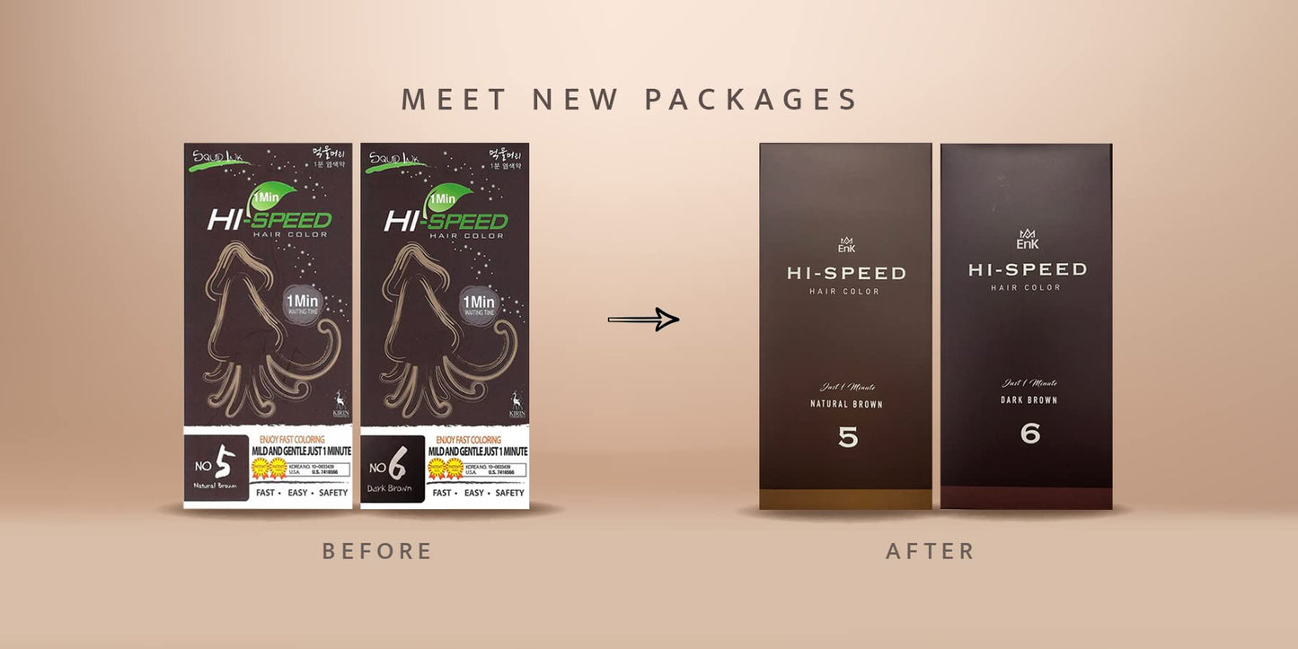 1 Minute_Hi Speed Squid Ink Hair Color #5 Natural Brown Beauty & Personal Care 1 Minute_Hi Speed Hair Color