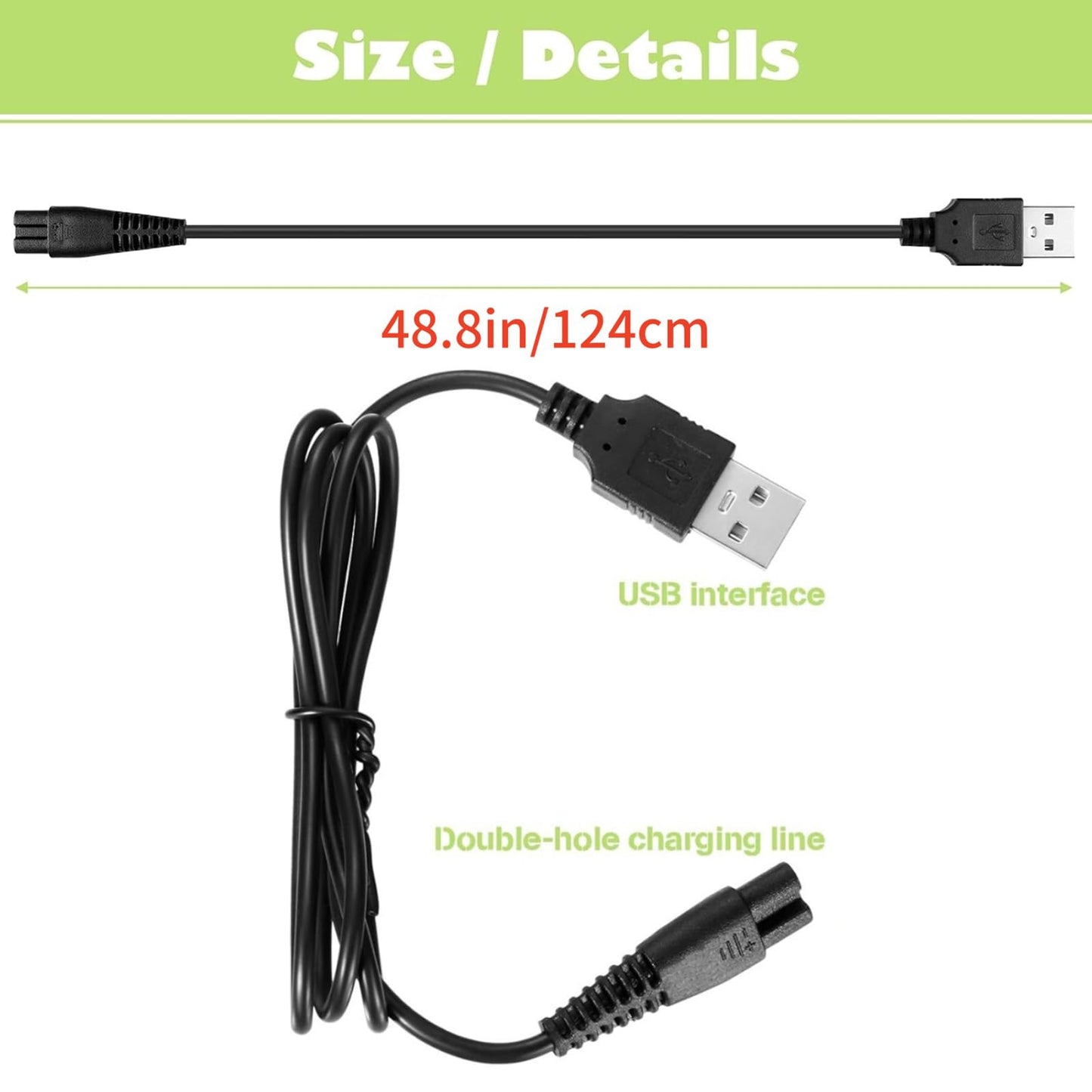 USB Charging Plug Shaver Power Cord for Shavers Barber Electric Charger US Beauty and Personal Care NATEFEMIN