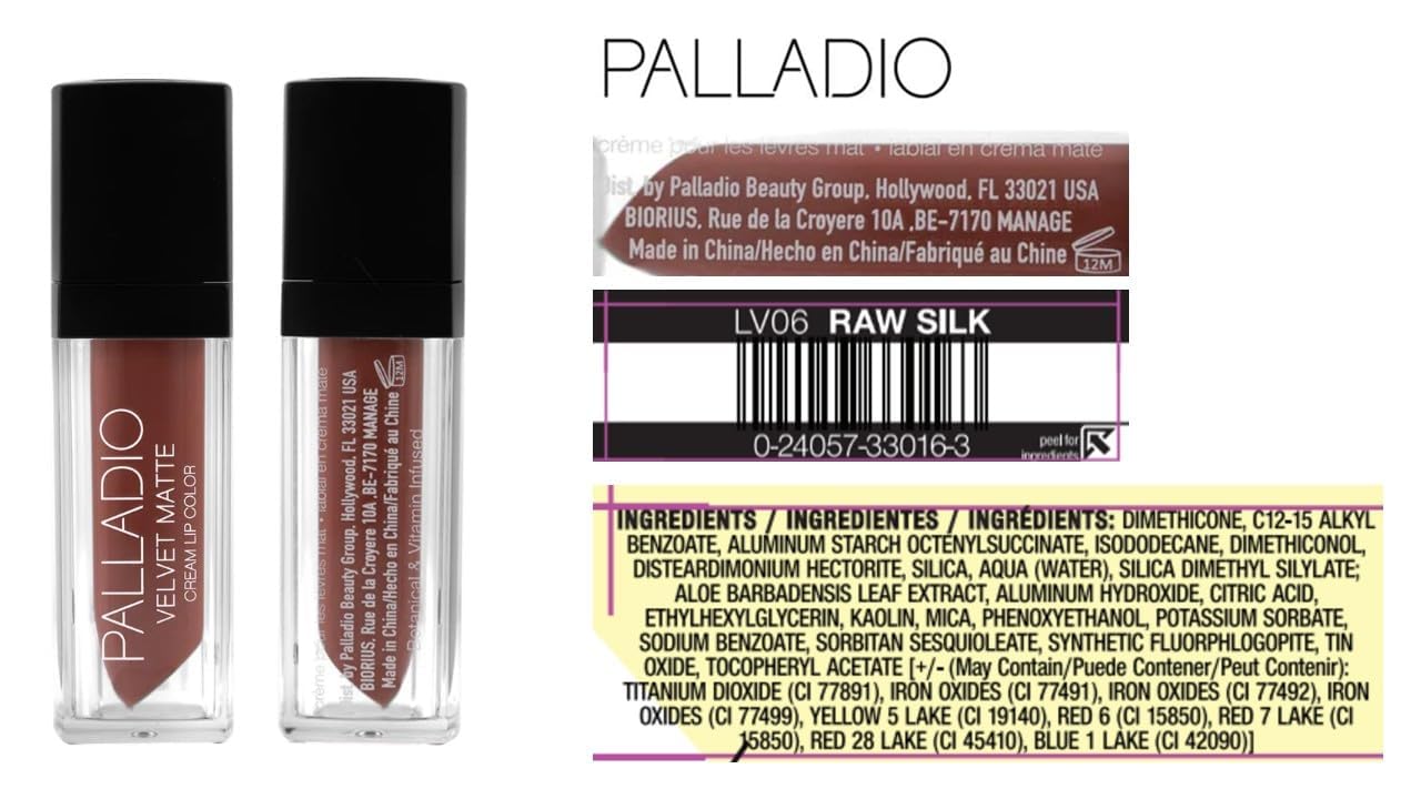 Palladio Velvet Matte Cream Lip Color, Raw Silk Beauty & Personal Care Palladio